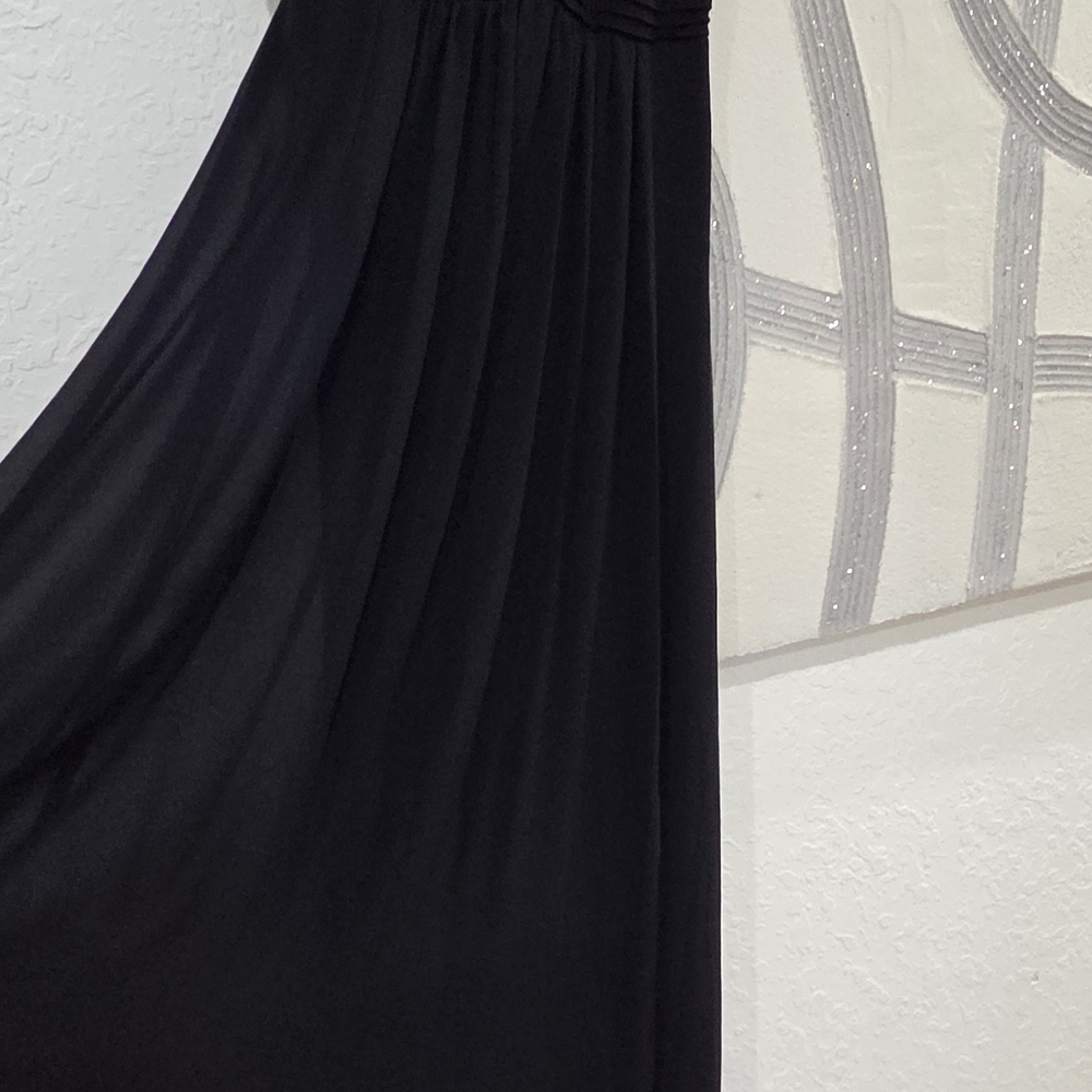 Robbie Bee Black Dress with Pink Accents